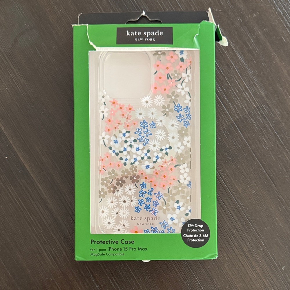 kate spade Clear iPhone 15 Pro Max Case with Floral Design